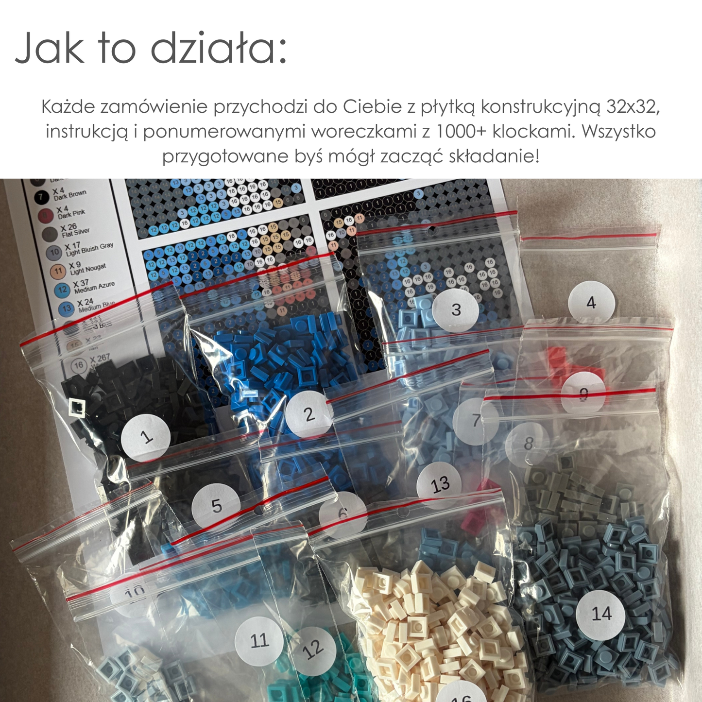 "taco" mozaika z klocków