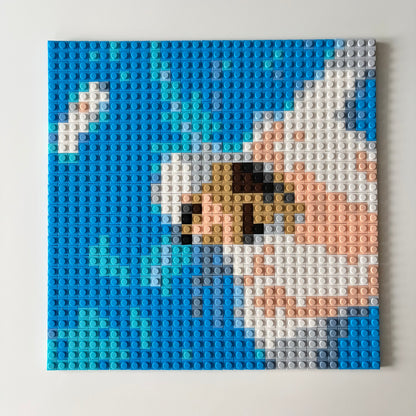 "offwhite" mozaika z klocków