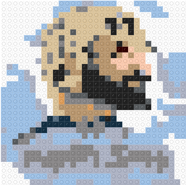 Custom "narcyz" mozaika z klocków