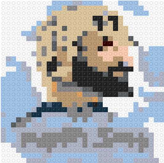 Custom "narcyz" mozaika z klocków