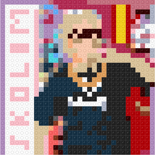 Custom "latino" mozaika z klocków