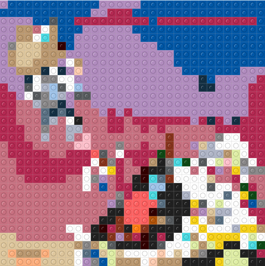 Custom "I wonder" mozaika z klocków