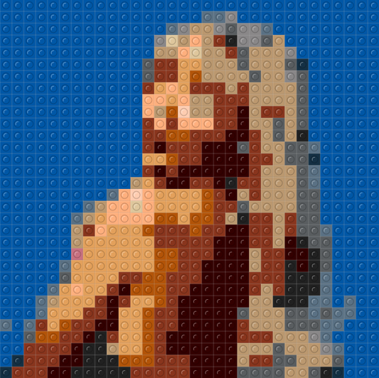 Custom "Espresso" mozaika z klocków