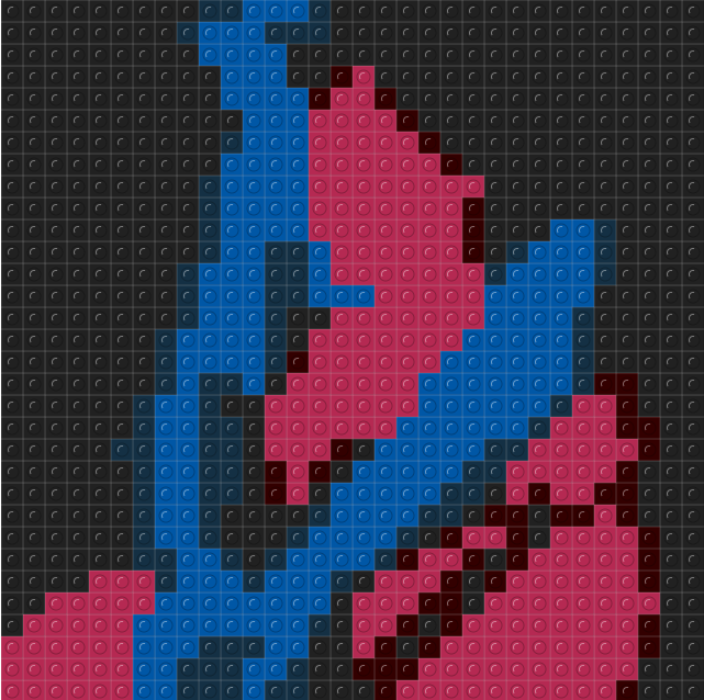 Custom "Not Allowed" mozaika z klocków