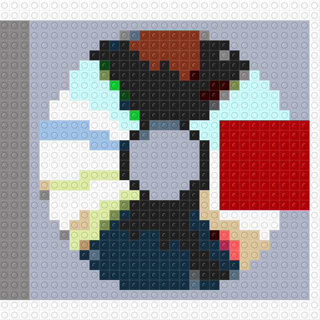 Custom "Bound 2" mozaika z klocków