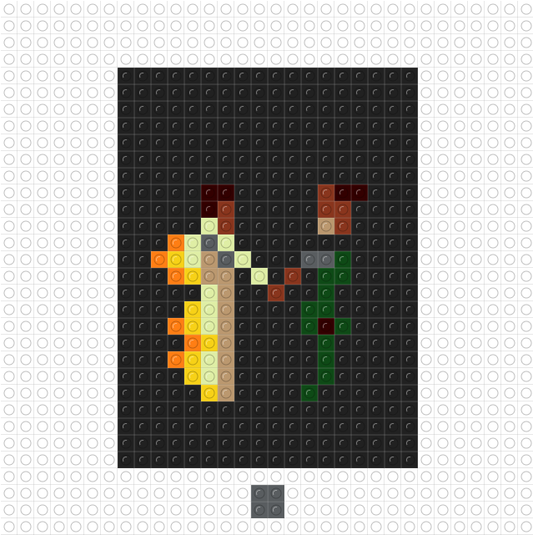 Custom "Superhero" mozaika z klocków