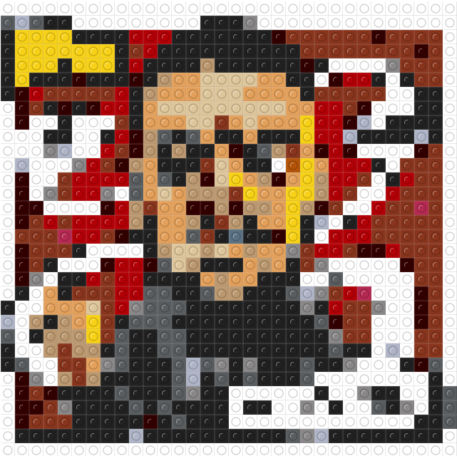 Custom "Red Flag" mozaika z klocków